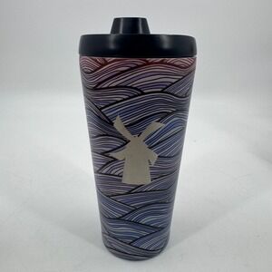 Dutch Bros Good Vibes Tumbler Travel Mug Coffee Cup Windmill Design Insulated